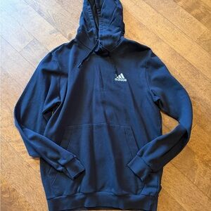 adidas Navy Pullover Hoodie with White Logo